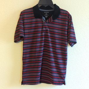 Boy's Red and Black Stripe Polo Shirt. Size Large (10-12). Good Conditio…